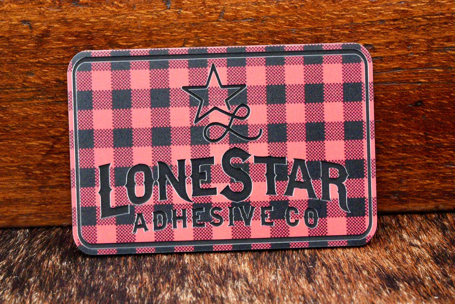 UV Printed Premium Leatherette® Sheets (12x24) - Buffalo Plaid - LoneStar Adhesive