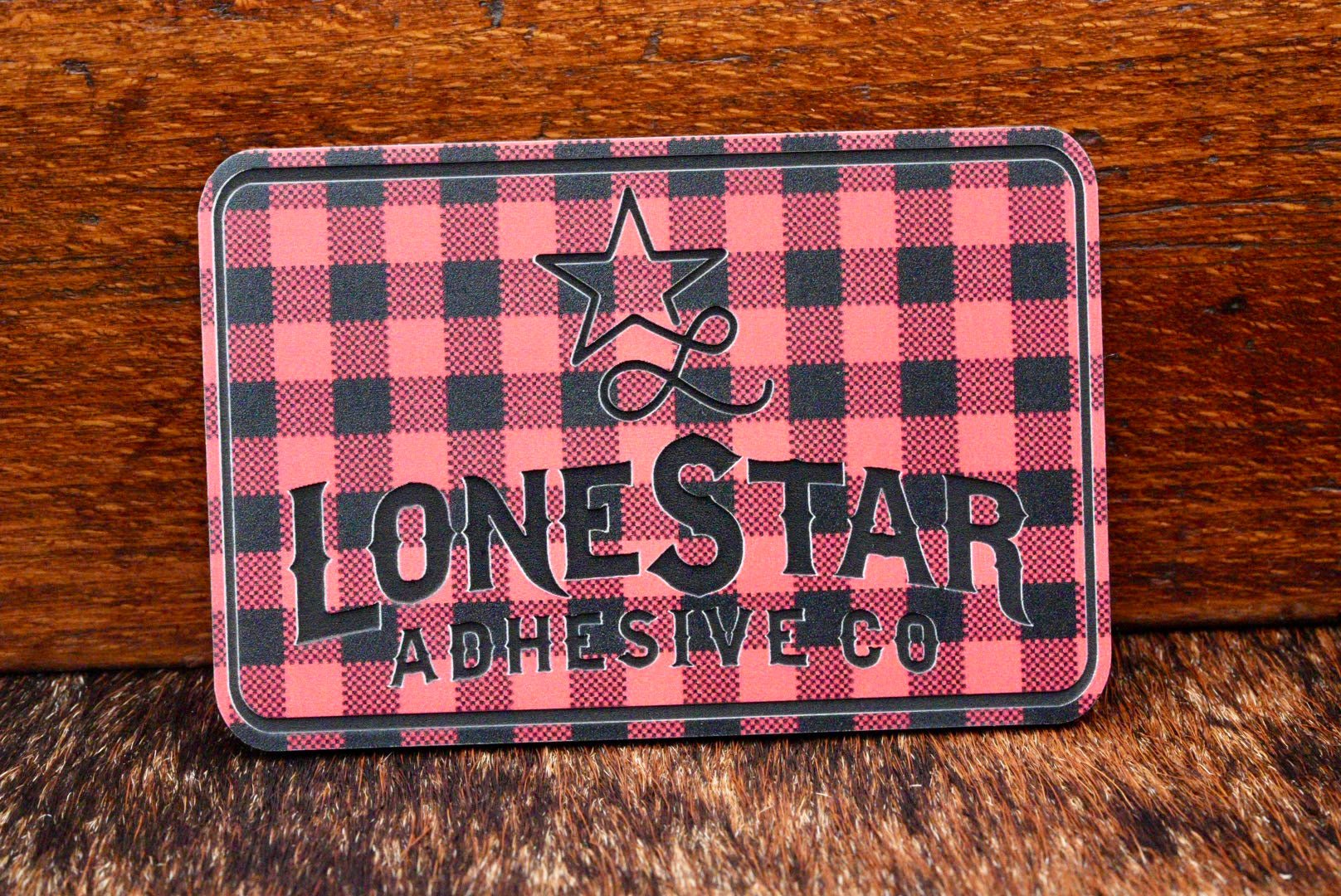 UV Printed Premium Leatherette® Sheets (12x24) - Buffalo Plaid - LoneStar Adhesive