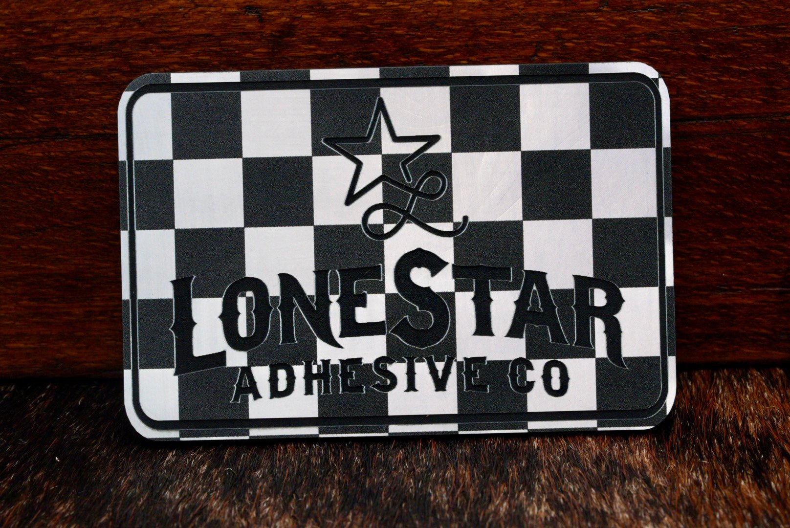 UV Printed Premium Leatherette® Sheets (12x24) - Checkmate - LoneStar Adhesive