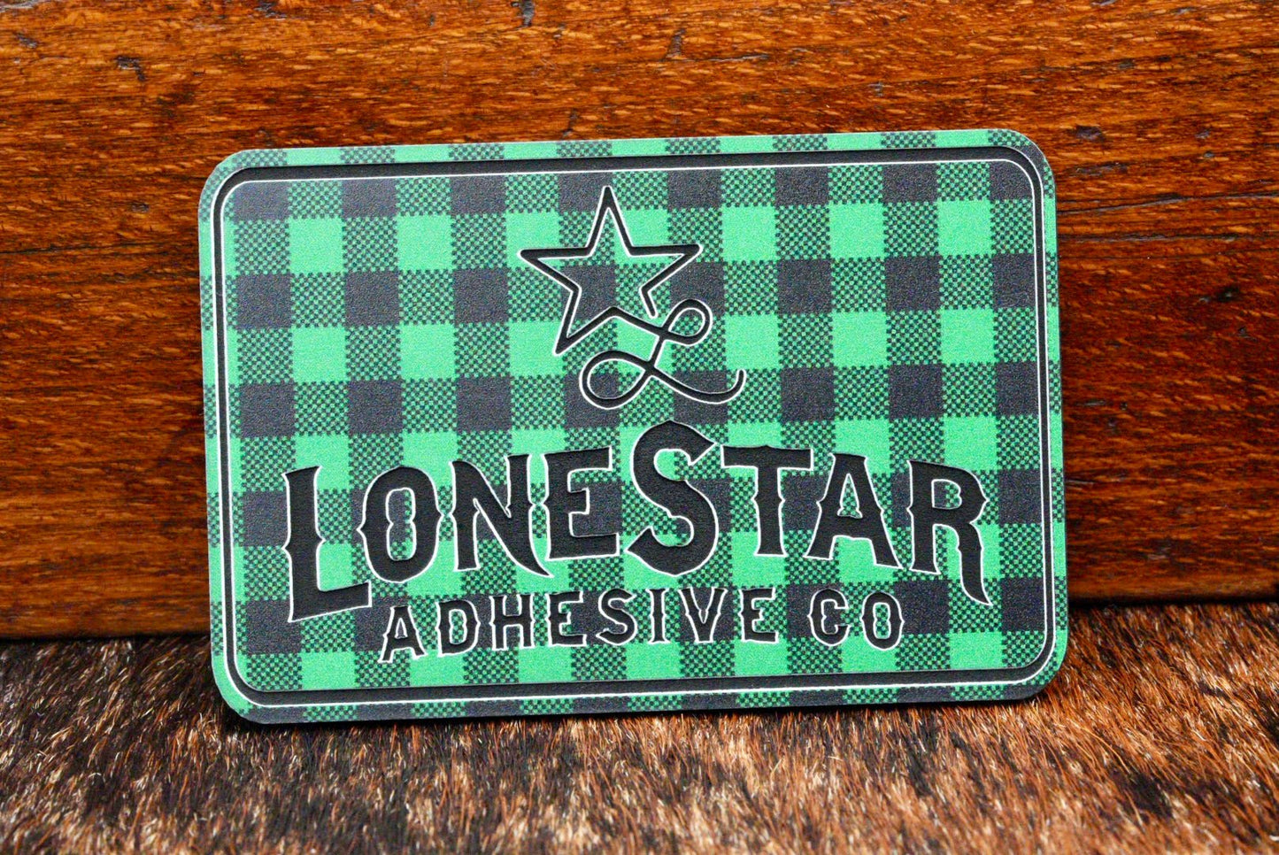 UV Printed Premium Leatherette® Sheets (12x24) - Forest Plaid - LoneStar Adhesive