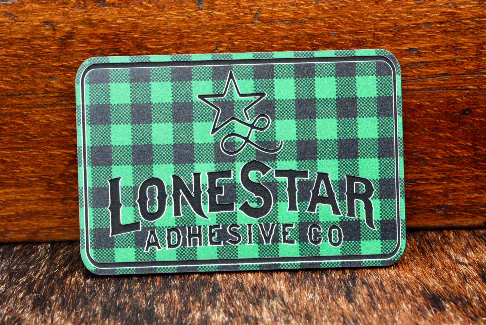 UV Printed Premium Leatherette® Sheets (12x24) - Forest Plaid - LoneStar Adhesive