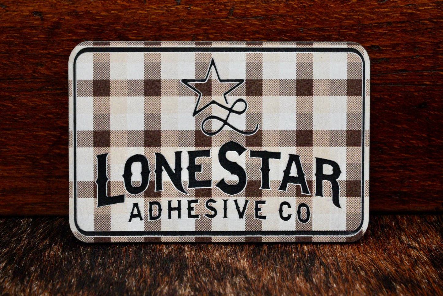 UV Printed Premium Leatherette® Sheets (12x24) - Grandpa's Plaid - LoneStar Adhesive