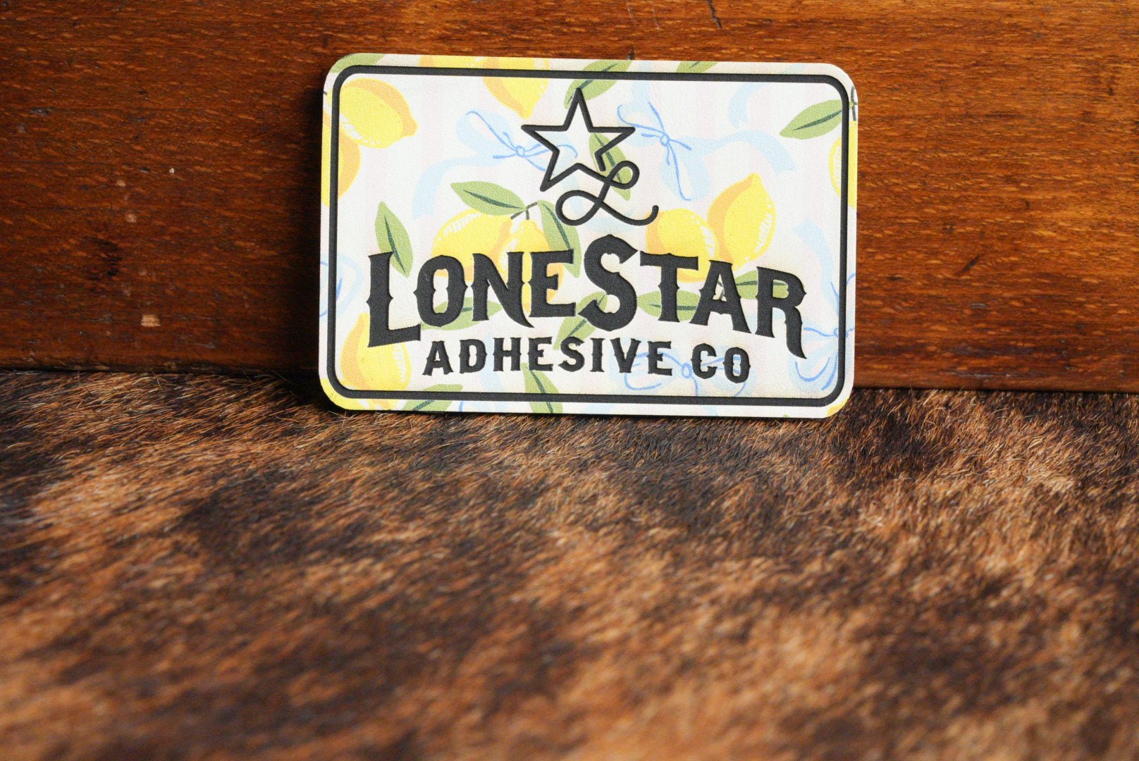 UV Printed Premium Leatherette® Sheets (12x24) - Lemons & Bows - LoneStar Adhesive