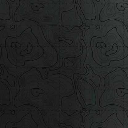 Topographic contour line pattern on a colored material sheet
