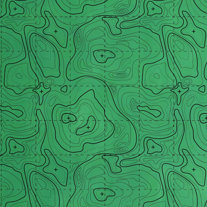 Topographic contour line pattern on a colored material sheet