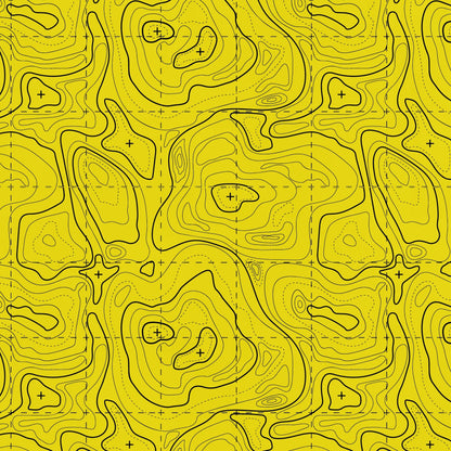Topographic contour line pattern on a colored material sheet