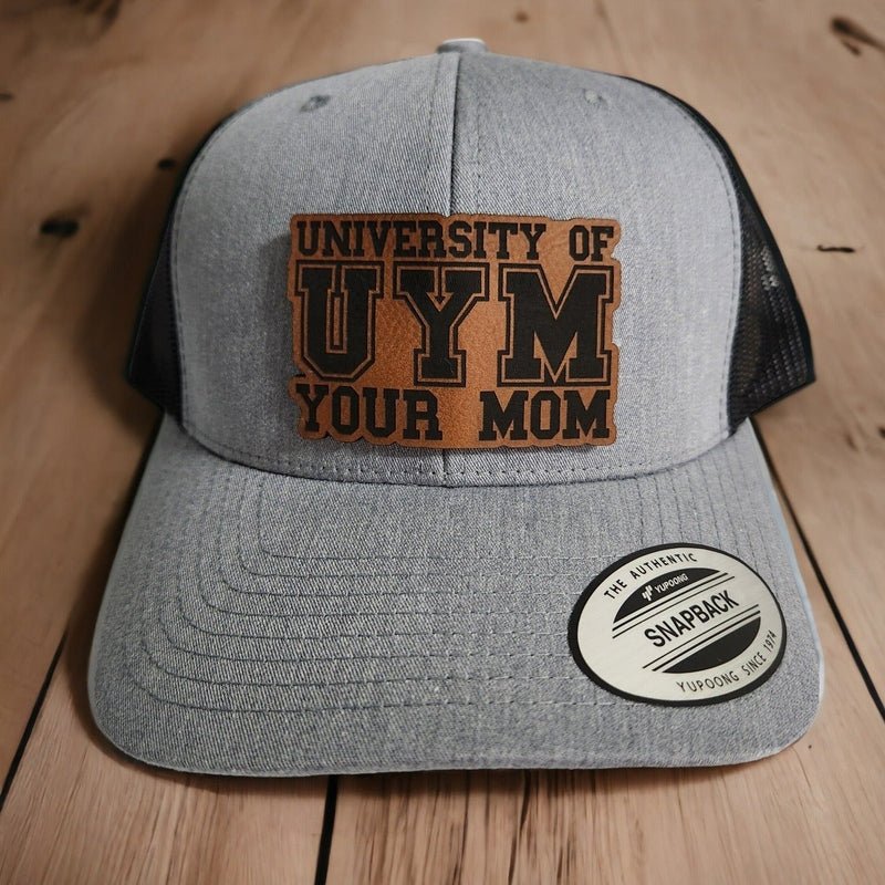 UYM University of Your Mom Leather Patch Trucker Hat - #LoneStar Adhesive#