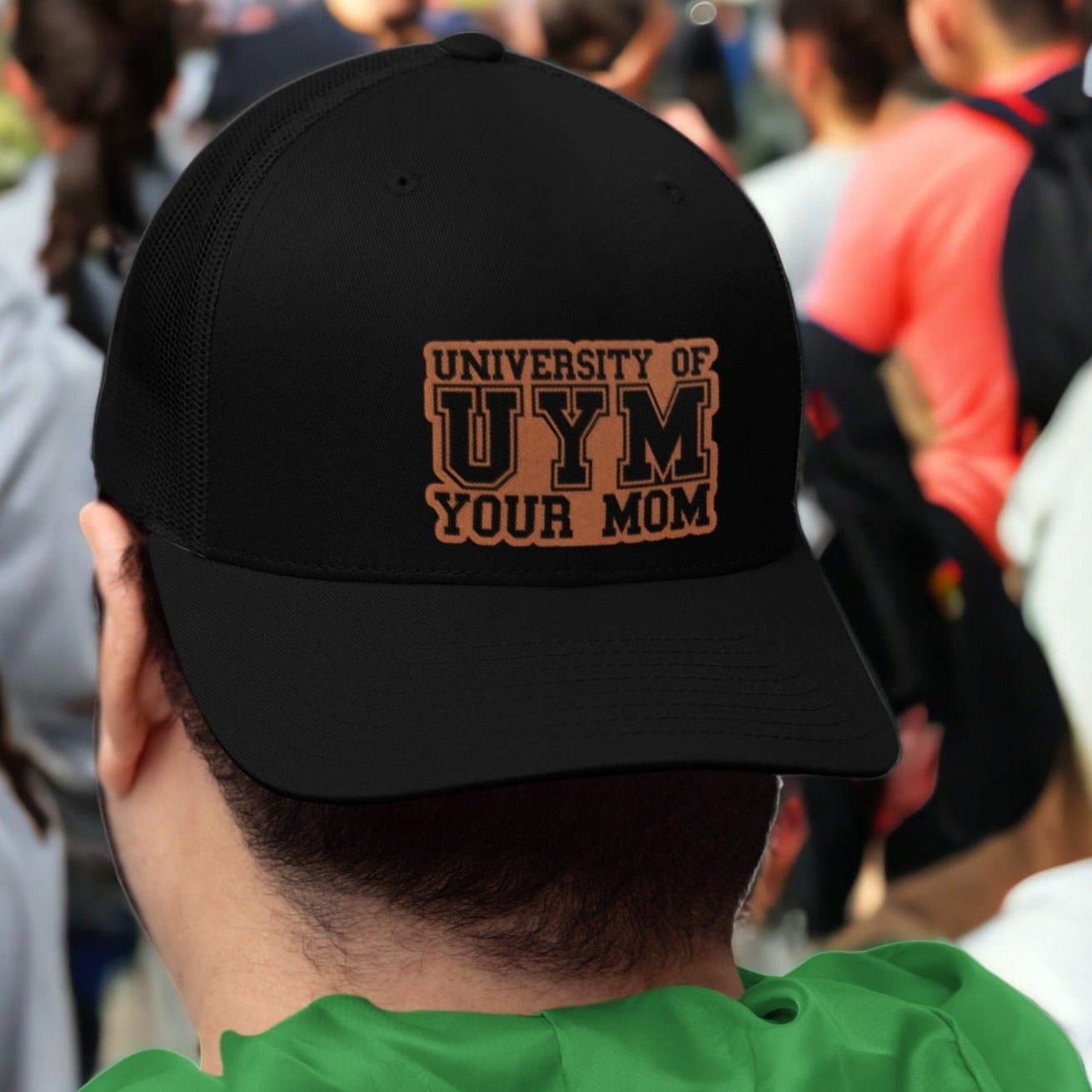 UYM University of Your Mom Leather Patch Trucker Hat - #LoneStar Adhesive#