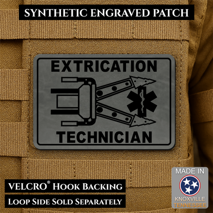 Vehicle Extrication Technician - Jaws of Life Patch - Morale Patch | Made in USA | VELCRO® Brand Hook Backing