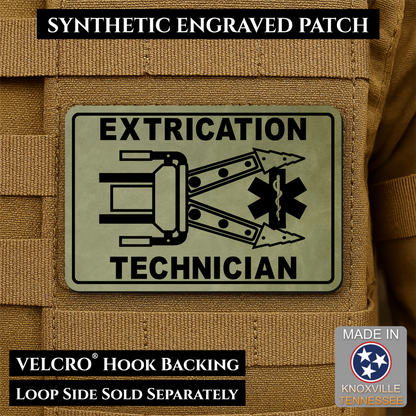 Vehicle Extrication Technician - Jaws of Life Patch - Morale Patch | Made in USA | VELCRO® Brand Hook Backing