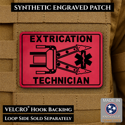 Vehicle Extrication Technician - Jaws of Life Patch - Morale Patch | Made in USA | VELCRO® Brand Hook Backing