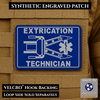Vehicle Extrication Technician - Jaws of Life Patch - Morale Patch, 2x3" | Made in USA | VELCRO® Brand Hook Backing - LoneStar Adhesive