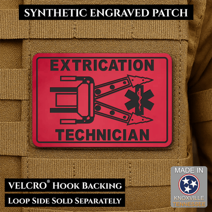 Vehicle Extrication Technician - Jaws of Life Patch - Morale Patch, 2x3" | Made in USA | VELCRO® Brand Hook Backing - LoneStar Adhesive