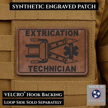 Vehicle Extrication Technician - Jaws of Life Patch - Morale Patch, 2x3" | Made in USA | VELCRO® Brand Hook Backing - LoneStar Adhesive