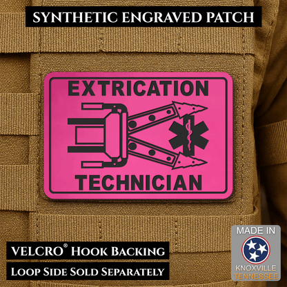 Vehicle Extrication Technician - Jaws of Life Patch - Morale Patch, 2x3" | Made in USA | VELCRO® Brand Hook Backing - LoneStar Adhesive