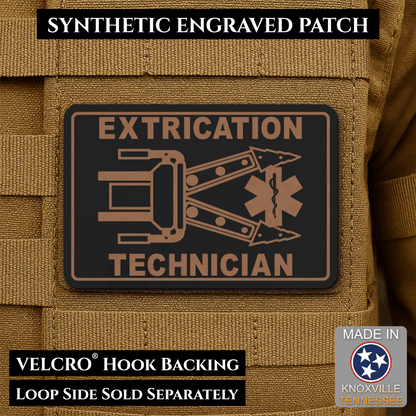 Vehicle Extrication Technician - Jaws of Life Patch - Morale Patch, 2x3" | Made in USA | VELCRO® Brand Hook Backing - LoneStar Adhesive
