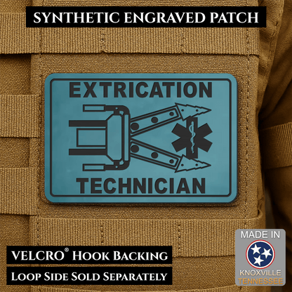 Vehicle Extrication Technician - Jaws of Life Patch - Morale Patch, 2x3" | Made in USA | VELCRO® Brand Hook Backing - LoneStar Adhesive