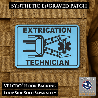 Vehicle Extrication Technician - Jaws of Life Patch - Morale Patch, 2x3" | Made in USA | VELCRO® Brand Hook Backing - LoneStar Adhesive