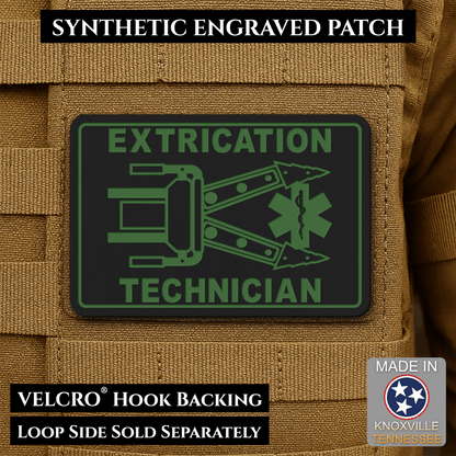 Vehicle Extrication Technician - Jaws of Life Patch - Morale Patch, 2x3" | Made in USA | VELCRO® Brand Hook Backing - LoneStar Adhesive