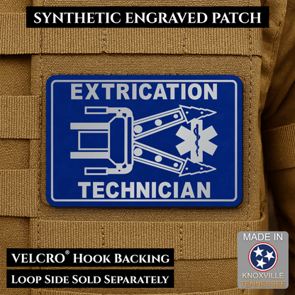 Vehicle Extrication Technician - Jaws of Life Patch - Morale Patch | Made in USA | VELCRO® Brand Hook Backing - LoneStar Adhesive