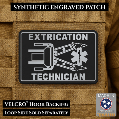 Vehicle Extrication Technician - Jaws of Life Patch - Morale Patch | Made in USA | VELCRO® Brand Hook Backing - LoneStar Adhesive