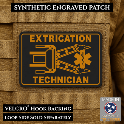 Vehicle Extrication Technician - Jaws of Life Patch - Morale Patch | Made in USA | VELCRO® Brand Hook Backing - LoneStar Adhesive