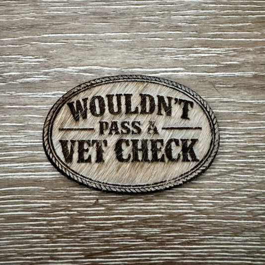 Vet Check Genuine Cowhide Iron-On Patch - #LoneStar Adhesive#