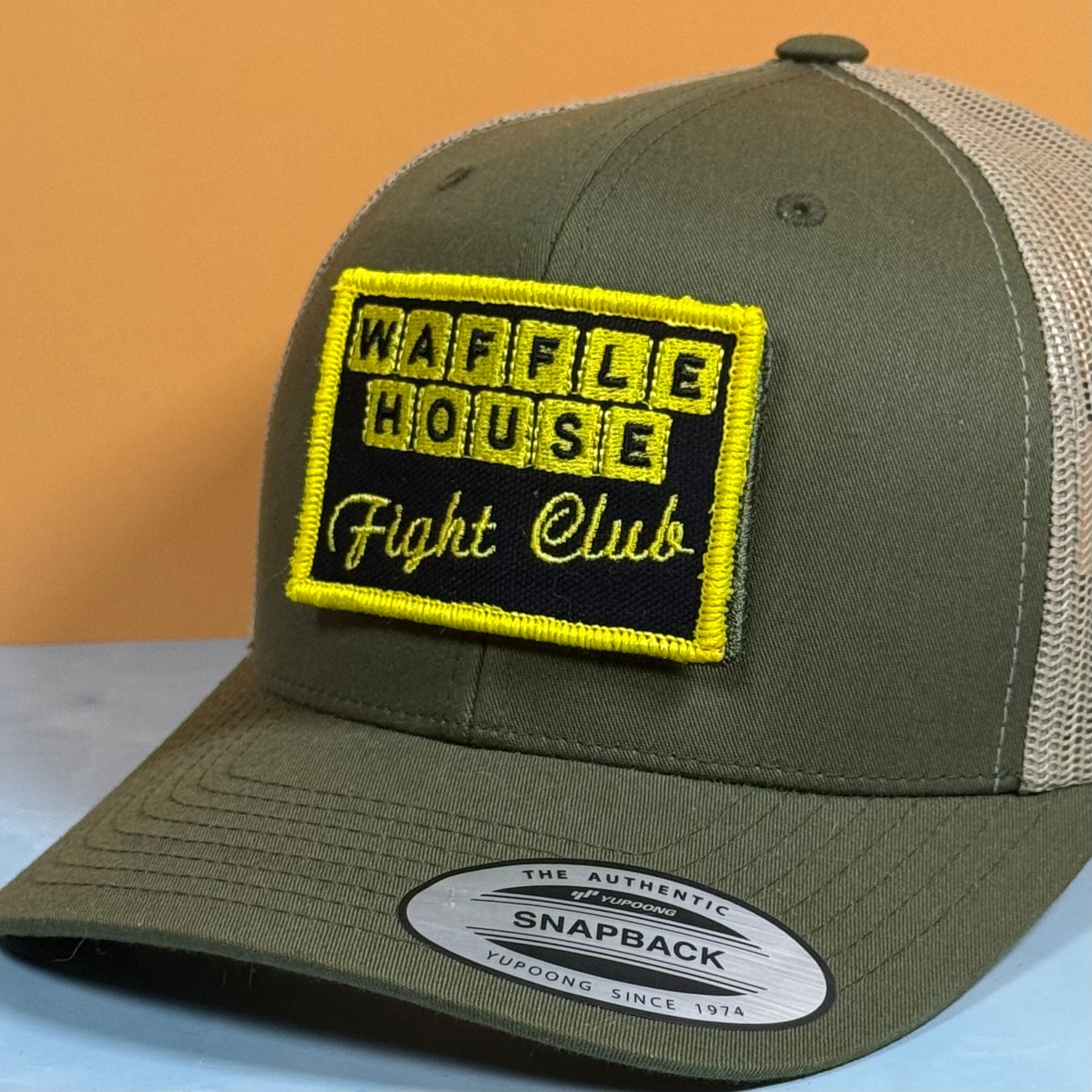 Waffle House Fight Club Funny Morale Patch, 2x3" | Made in USA | VELCRO® Brand Hook Backing - LoneStar Adhesive