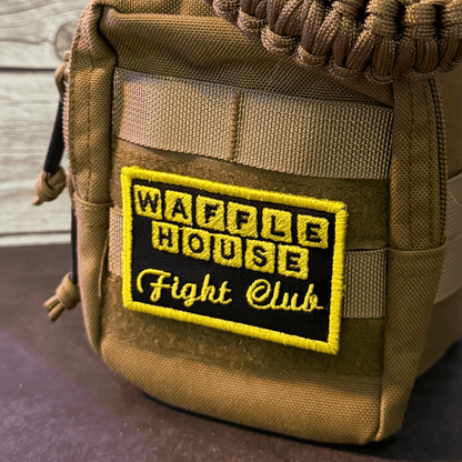 Waffle House Fight Club Funny Morale Patch | Made in USA | VELCRO® Brand Hook Backing - LoneStar Adhesive