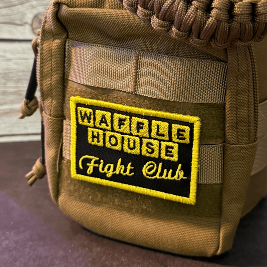 Waffle House Fight Club Funny Morale Patch | Made in USA | VELCRO® Brand Hook Backing - LoneStar Adhesive