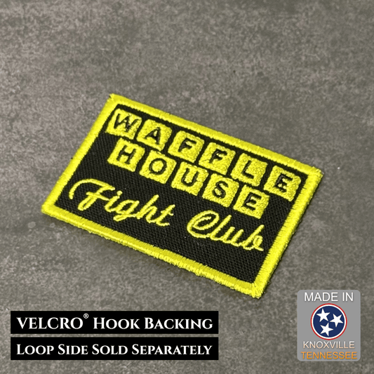 Waffle House Fight Club Funny VELCRO® Morale Patch | Made in USA - LoneStar Adhesive