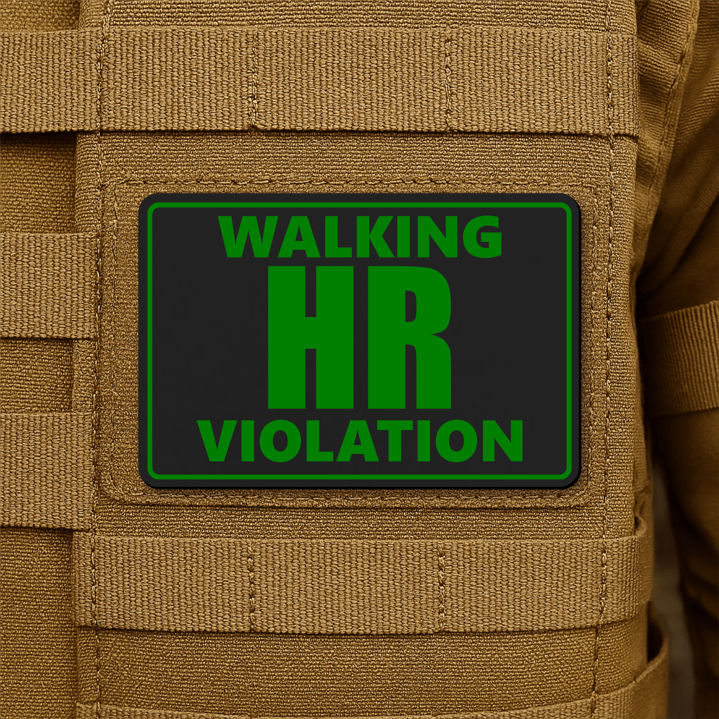 Walking HR Violation Morale Patch 2"x3" Hook & Loop | Made in USA - LoneStar Adhesive