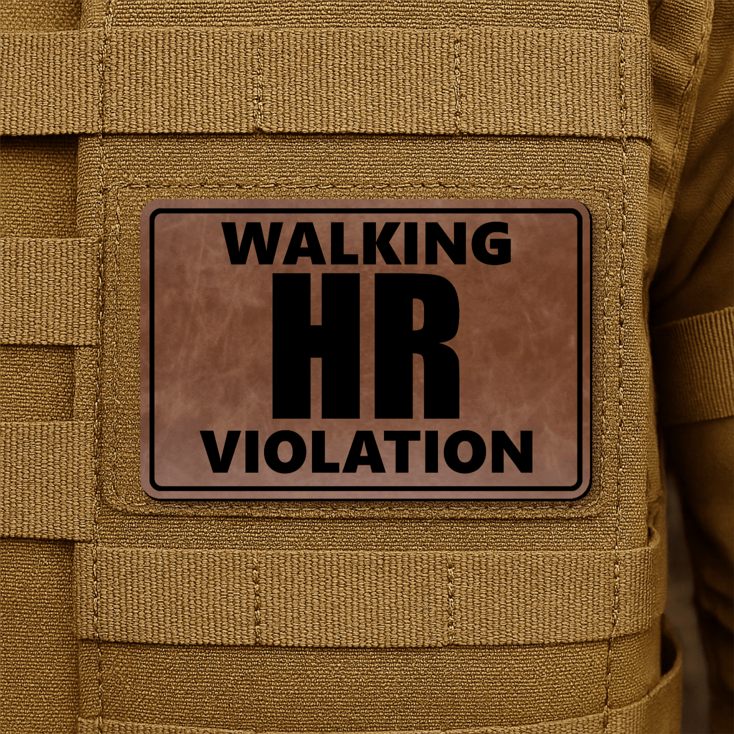 Walking HR Violation Morale Patch 2"x3" Hook & Loop | Made in USA - LoneStar Adhesive