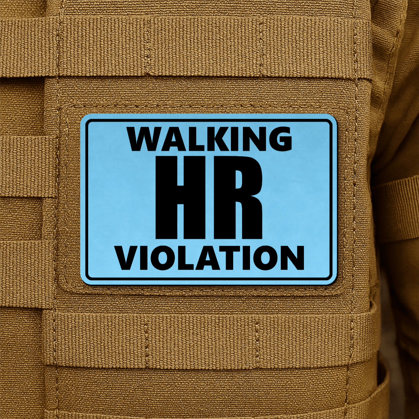 Walking HR Violation Morale Patch 2"x3" Hook & Loop | Made in USA - LoneStar Adhesive