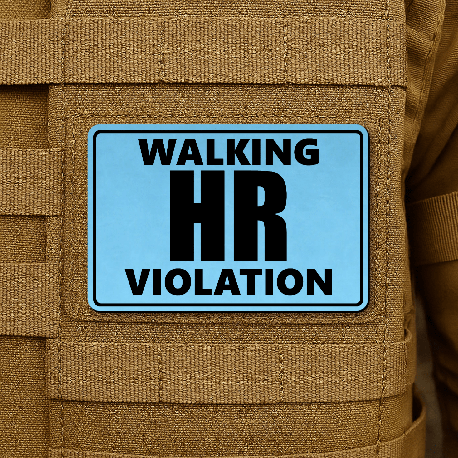 Walking HR Violation Morale Patch 2"x3" Hook & Loop | Made in USA - LoneStar Adhesive