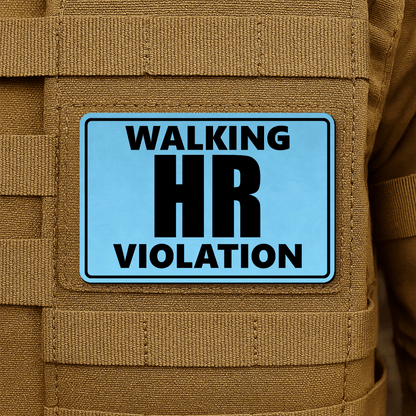 Walking HR Violation Morale Patch 2"x3" Hook & Loop | Made in USA - LoneStar Adhesive