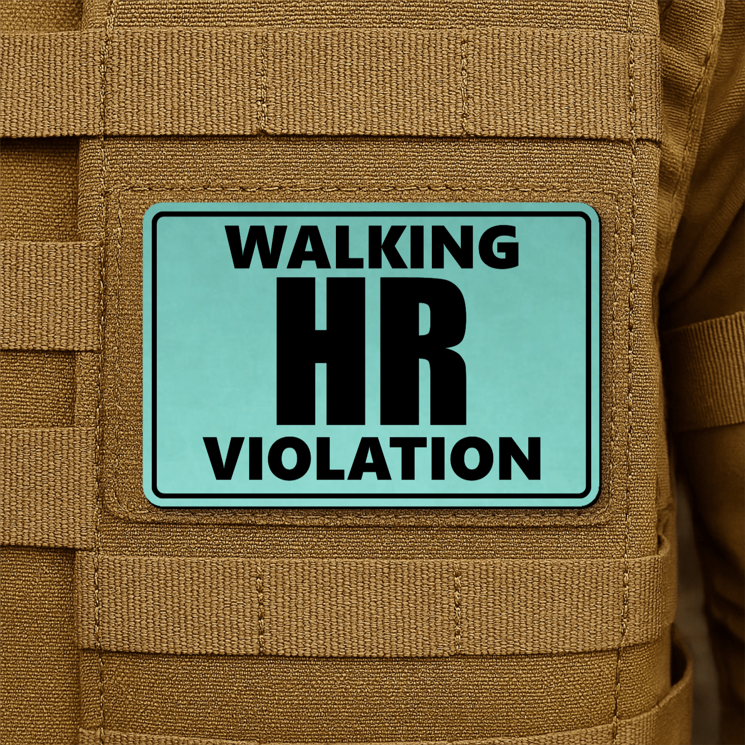 Walking HR Violation Morale Patch 2"x3" Hook & Loop | Made in USA - LoneStar Adhesive