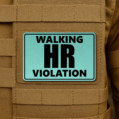 Walking HR Violation Morale Patch 2"x3" Hook & Loop | Made in USA - LoneStar Adhesive