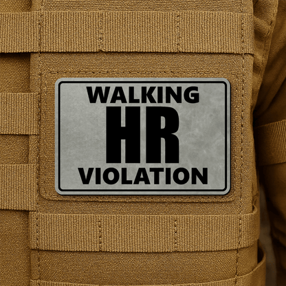 Walking HR Violation Morale Patch 2"x3" Hook & Loop | Made in USA - LoneStar Adhesive