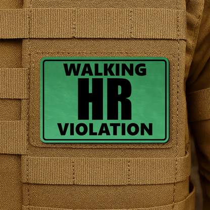 Walking HR Violation Morale Patch 2"x3" Hook & Loop | Made in USA - LoneStar Adhesive