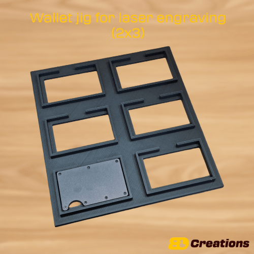 Wallet jig for laser engraving (2x3) - LoneStar Adhesive
