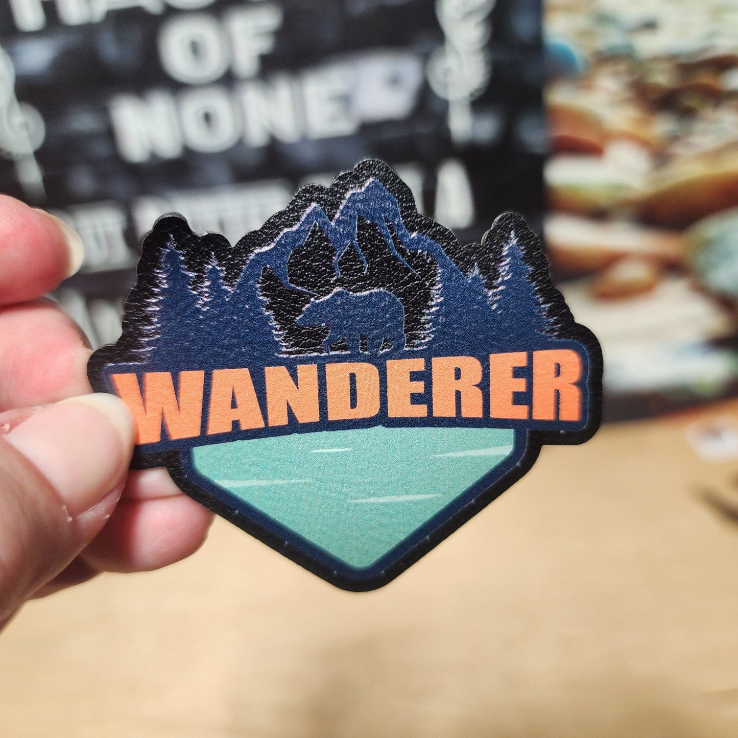 Wanderer UV Printed Leatherette Hat Patch - MR01 - LoneStar Adhesive