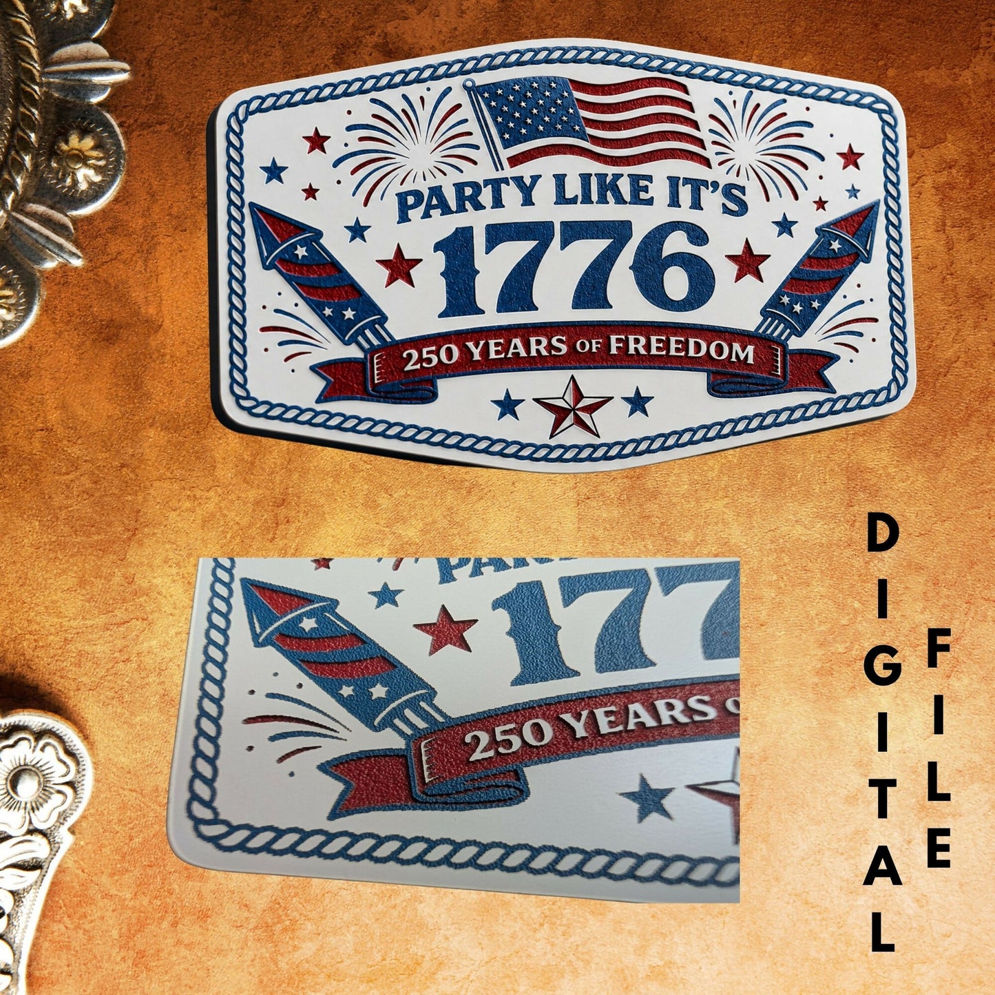 Summer Freedom Color Collection | Tri-Color Acrylic Patriotic Patch SVG Files