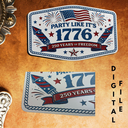 Summer Freedom Color Collection | Tri-Color Acrylic Patriotic Patch SVG Files