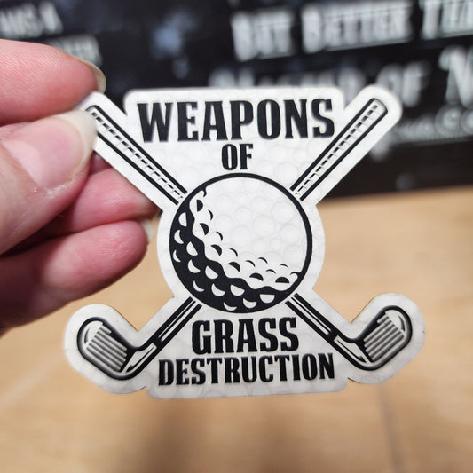 Weapons of Grass Destruction Engraved Leatherette Hat Patch - MR01 - LoneStar Adhesive
