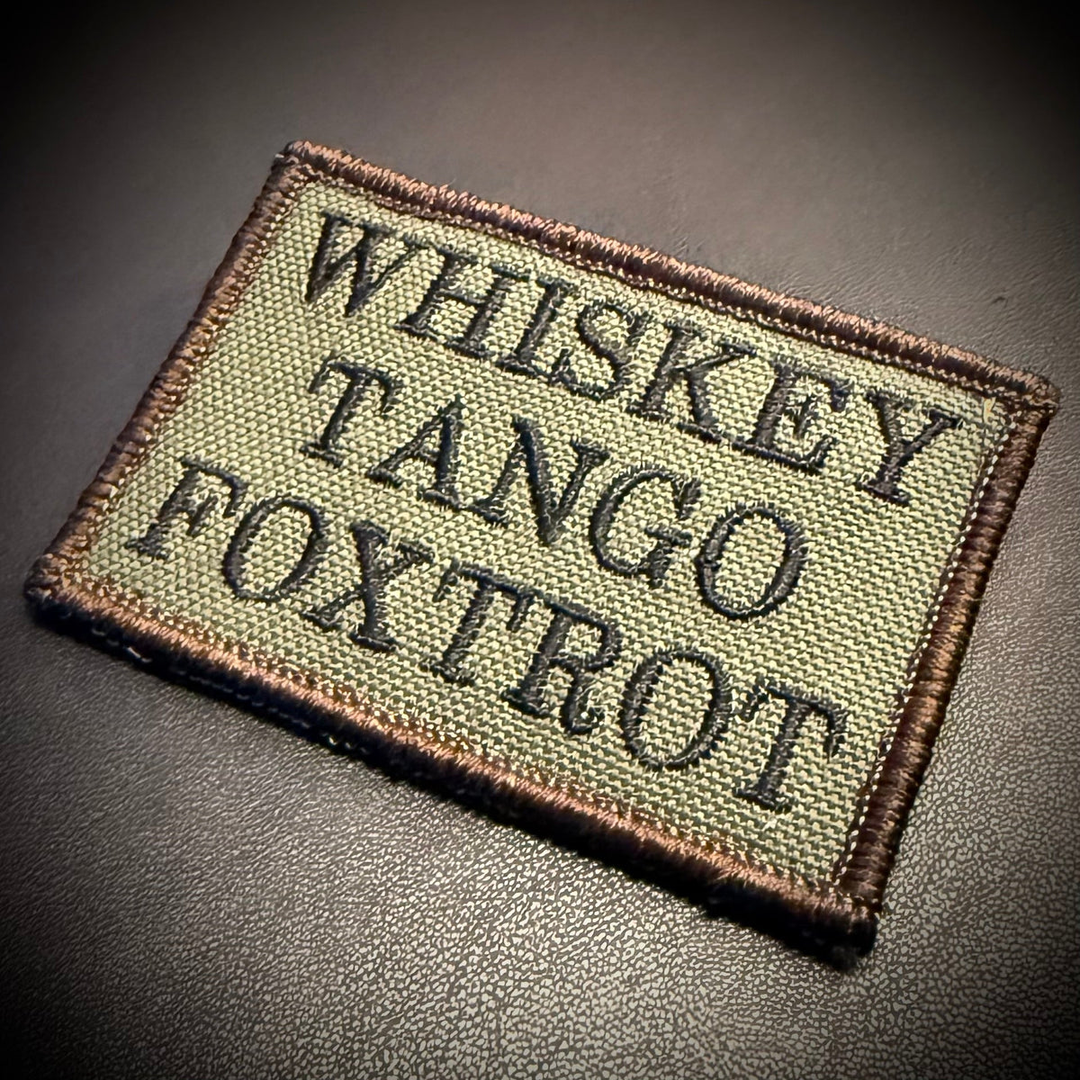 Whiskey Tango Foxtrot WTF Funny Embroidered Morale Patch, 2x3" | VELCRO® Brand Hook Backing - #LoneStar Adhesive#