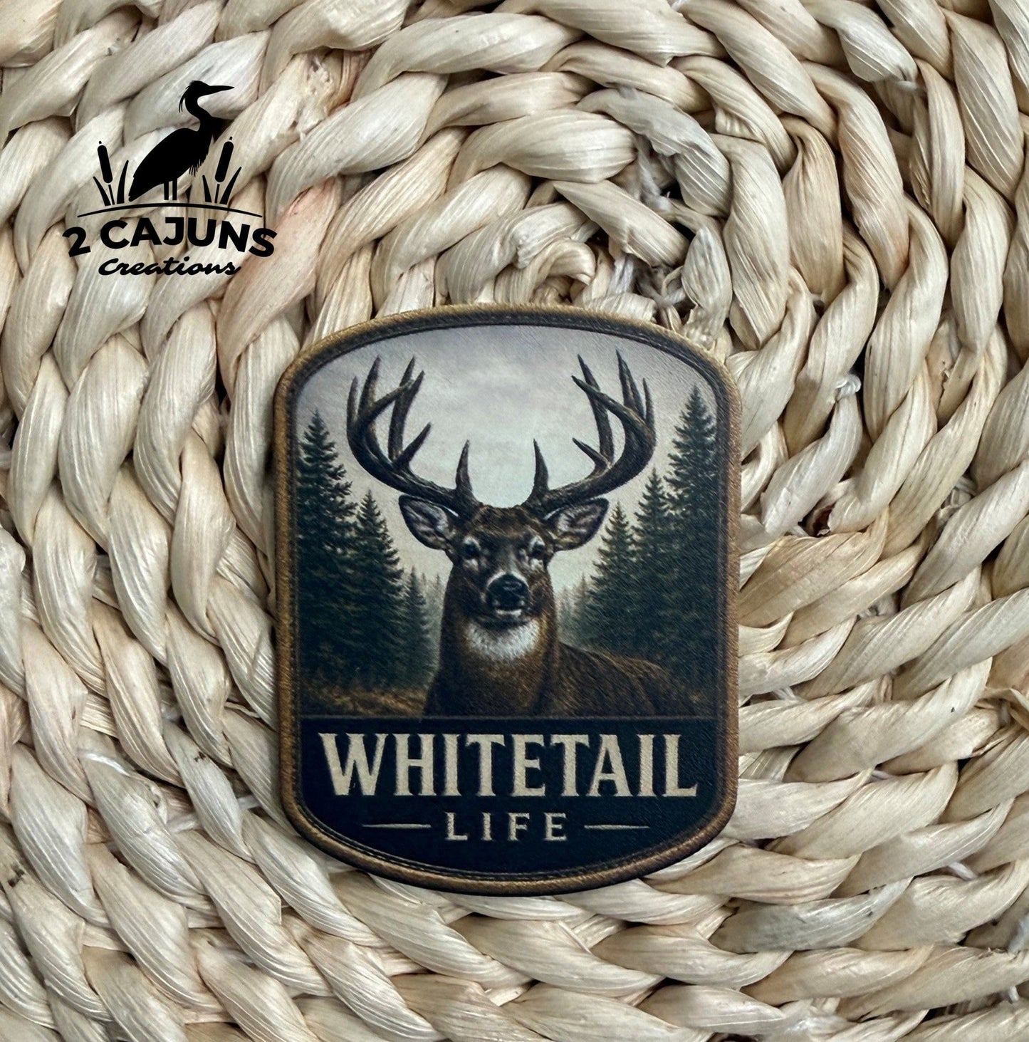 Whitetail Life UV Printed Hat Patch - LoneStar Adhesive