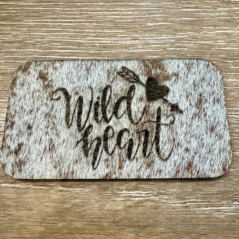 Wild at Heart Cowhide Iron-On Patch - #LoneStar Adhesive#
