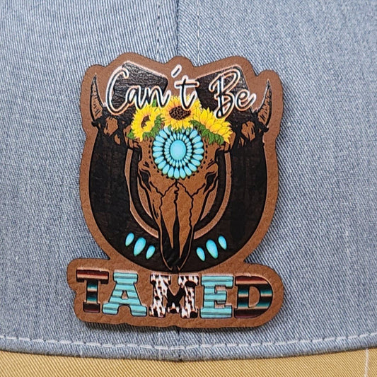 Wild Spirit Unleashed UV Printed Leatherette Hat Patch - MR01 - LoneStar Adhesive