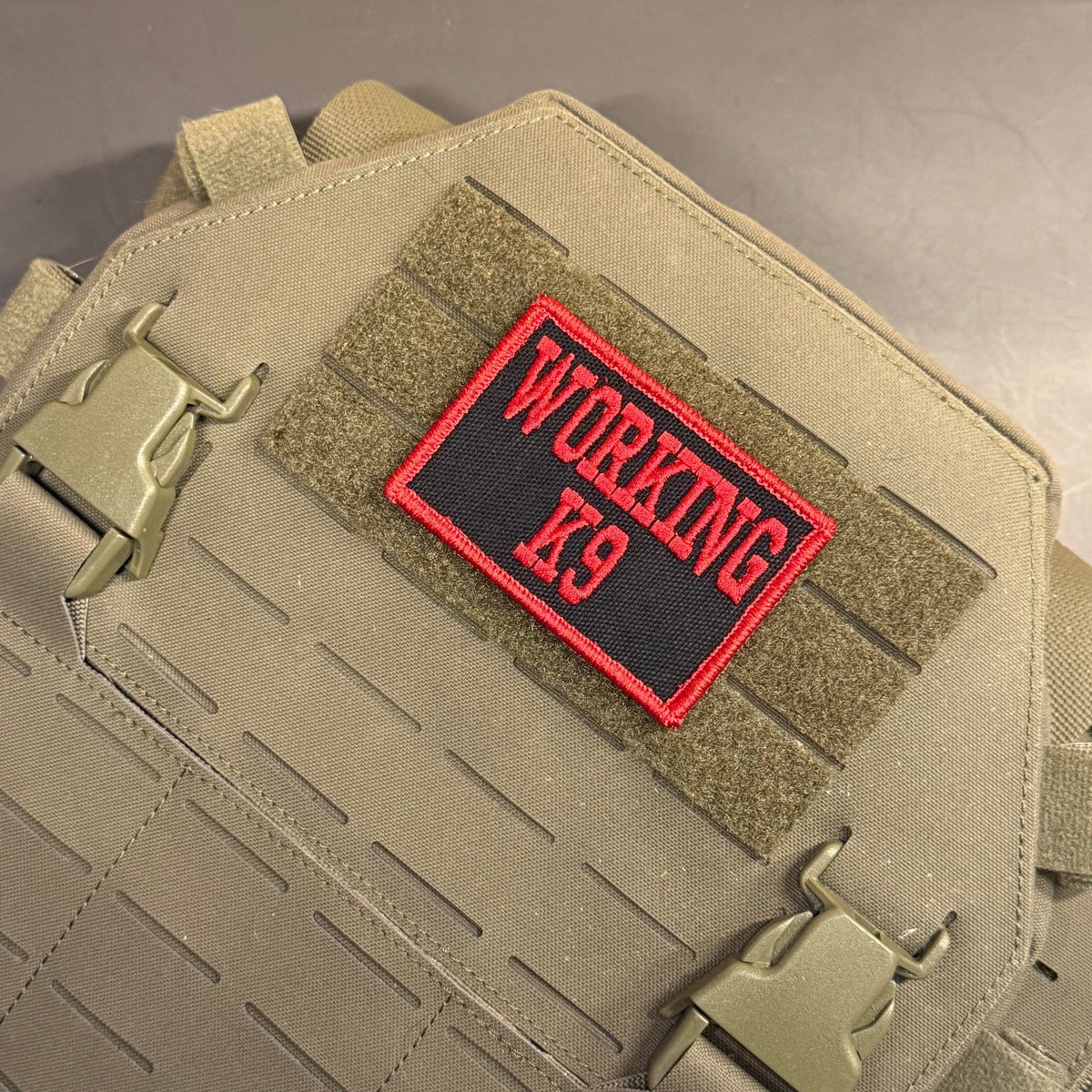 Working K9 Dog Embroidered ID Patch, 2x3" | VELCRO® Brand Hook Backing - #LoneStar Adhesive#